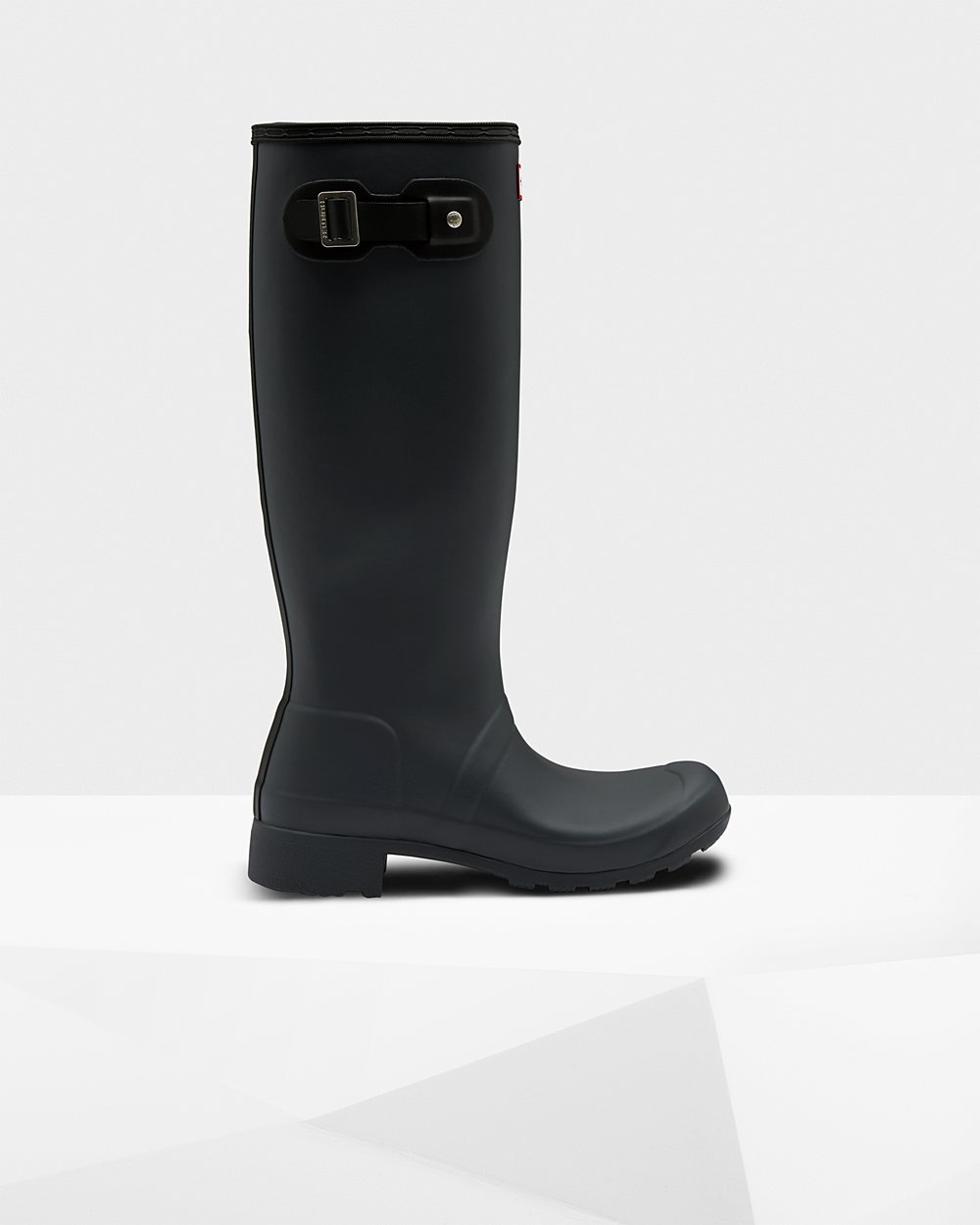 Hunter Original Tour Foldable Tall Rain Boots - Shop Womens Black - UWXRSF149